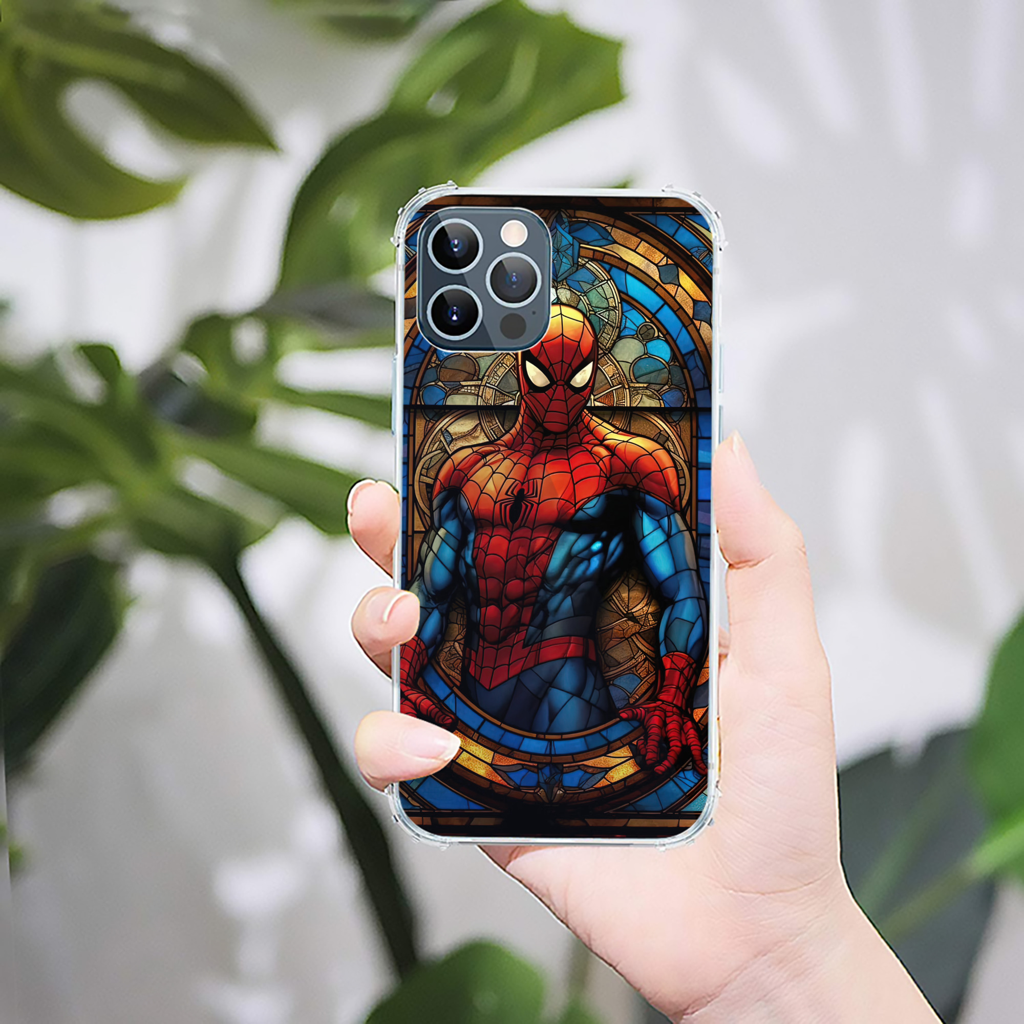 （画像用） Spider Man スパイダーマン 【iPhone 12シリーズ対応】透明スマホケース（クリアソフトケース）